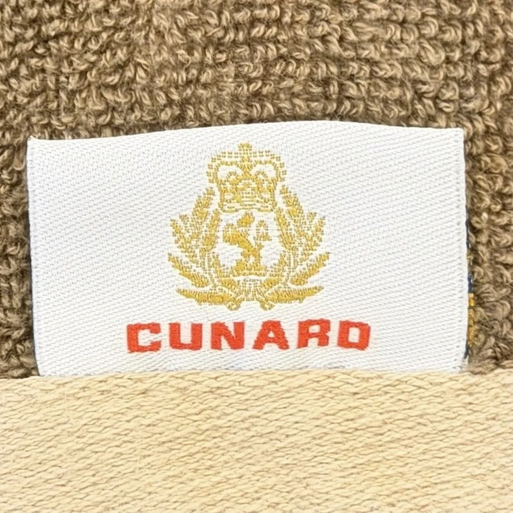Cunard Cruise Line Sobel Westex Beach Pool Towel 63x33 100% Cotton Brown